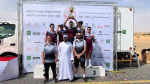 3 ميداليات لدراجات الحمرية في سباق الدوري المحلي
