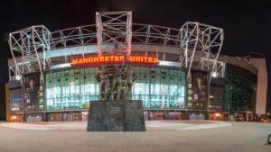 The Old Trafford stadium home of Manchester United Football Club